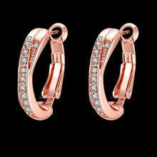 18k gold plated earings jewelry Crystal Arch clip brincos de festa Costume Jewellery 369 ELY