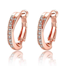 18k gold plated earings jewelry Crystal Arch clip brincos de festa Costume Jewellery 369 ELY