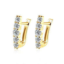 18k gold plated earings jewelry Crystal Arch clip brincos de festa Costume Jewellery 369 ELY