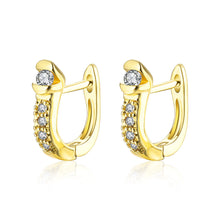 18k gold plated earings jewelry Crystal Arch clip brincos de festa Costume Jewellery 369 ELY