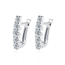 18k gold plated earings jewelry Crystal Arch clip brincos de festa Costume Jewellery 369 ELY