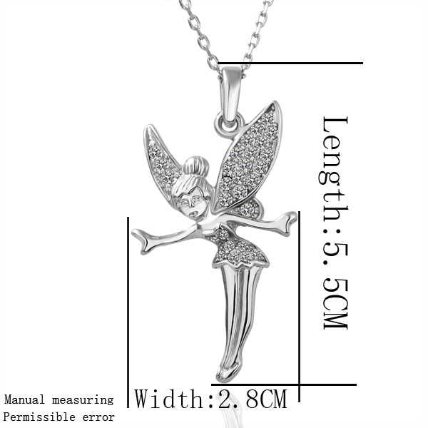 18k gold plated pendant necklace Angel wing colar vintage Personalized ELY