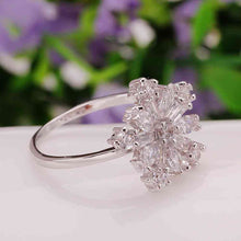 18k gold plated rings open flower Platinum color ring men fine jewelry224 ELY