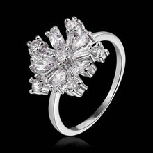 18k gold plated rings open flower Platinum color ring men fine jewelry224 ELY