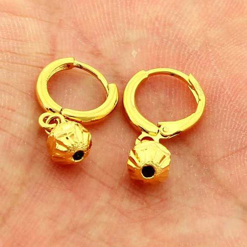 24k gold plated earings Bell stud cuff floating charms YHDE 9 ELY