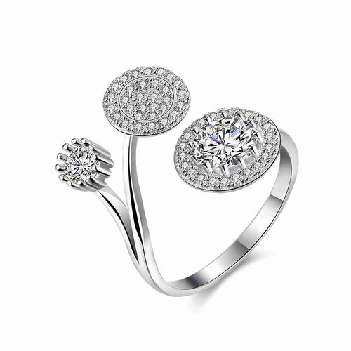 925 silver wedding rings Three mushrooms bague femme Elegant288 ELY