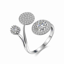 925 silver wedding rings Three mushrooms bague femme Elegant288 ELY