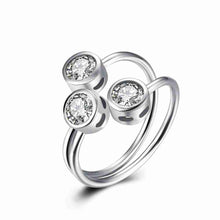 925 silver wedding rings Three mushrooms bague femme Elegant288 ELY