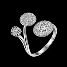 925 silver wedding rings Three mushrooms bague femme Elegant288 ELY