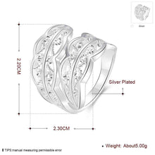 925 sterling silver simple style wedding rings two leaf double leaves ring girl student 74 ELY