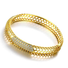 Austrian Crystal Hollow polygonal lines men bracelet jewelry display ELY