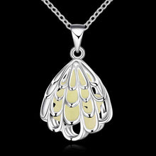 Glow in the Dark collar necklace Hollow fan collares populares jewerly accessories LUYN 6 ELY