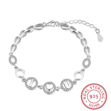 Pure 925 Sterling Silver bracelets & bangles Moon Star brazaletes pulseras mujer Hand Madeball HBH 72 ELY
