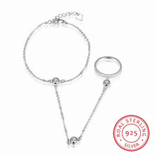 Pure 925 Sterling Silver bracelets & bangles Moon Star brazaletes pulseras mujer Hand Madeball HBH 72 ELY