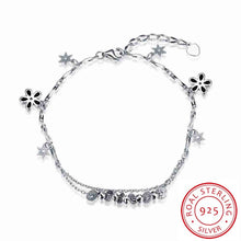 Pure 925 Sterling Silver bracelets & bangles Moon Star brazaletes pulseras mujer Hand Madeball HBH 72 ELY