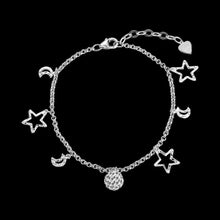 Pure 925 Sterling Silver bracelets & bangles Moon Star brazaletes pulseras mujer Hand Madeball HBH 72 ELY