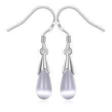 silver earings jewelry Hollow Weave Flower drop cufflinks Jewelry European Style 382 ELY