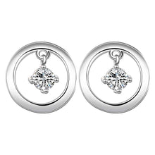 silver earings jewelry circle stud orecchini Jewelry European Style 618 ELY