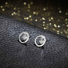 silver earings jewelry circle stud orecchini Jewelry European Style 618 ELY