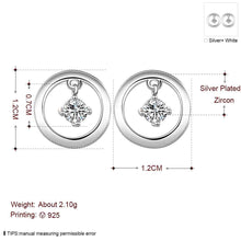 silver earings jewelry circle stud orecchini Jewelry European Style 618 ELY