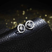 silver earings jewelry circle stud orecchini Jewelry European Style 618 ELY