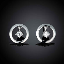 silver earings jewelry circle stud orecchini Jewelry European Style 618 ELY