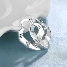 silver earrings Artistic heart-shaped clip brincos de festa floating charms 689 ELY