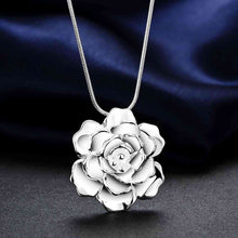 silver necklace Rose maxi necklace collier plastron 773 ELY