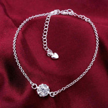 silver plated anklet clo zuan foot chain bijoux SMTA 32 ELY