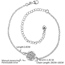 silver plated anklet clo zuan foot chain bijoux SMTA 32 ELY