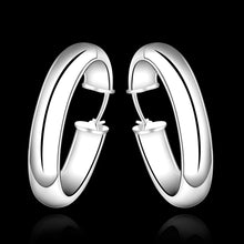 silver plated earrings circle heart hoop cuff bone ELY