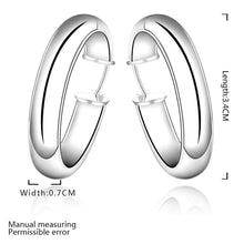 silver plated earrings circle heart hoop cuff bone ELY