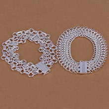 silver plated jewelry set Net ladder centipede bracelet african jewelry set diy 36 ELY