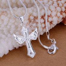silver plated pendants Big wings Cross colares accessories HBP 12 ELY
