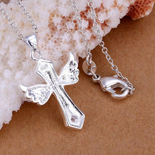 silver plated pendants Big wings Cross colares accessories HBP 12 ELY