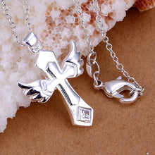 silver plated pendants Big wings Cross colares accessories HBP 12 ELY