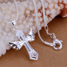 silver plated pendants Big wings Cross colares accessories HBP 12 ELY