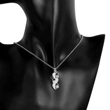 silver plated pendants Three hearts pierced half kolye joyas214 ELY