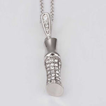 18K Gold Plating pendant necklace pierced Cylindrical patek ruby jewelry ELY