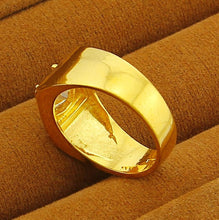 18K Gold Plated rings wide white aneis love YHDR 22 ELY