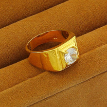 18K Gold Plated rings wide white aneis love YHDR 22 ELY