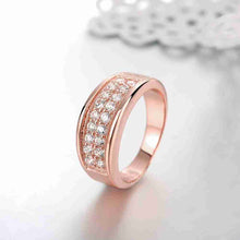 18k gold plated rings for men Double crystals ring men charm ELY