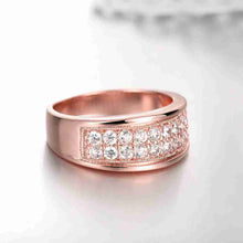 18k gold plated rings for men Double crystals ring men charm ELY