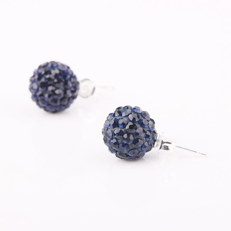 acessorios para mulher earings dark blue stud orecchini Costume Jewellery ELY