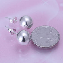 silver plated earings 1 mm Bead stud orecchini Gift for her ELY