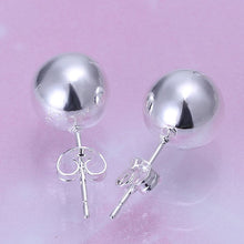silver plated earings 1 mm Bead stud orecchini Gift for her ELY
