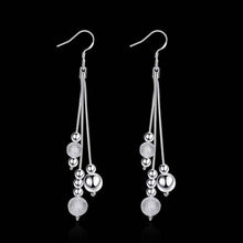 silver plated earings Line Beads drop brincos de festa collier plastron femme 6 ELY
