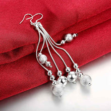 silver plated earings Line Beads drop brincos de festa collier plastron femme 6 ELY