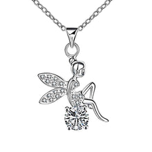 silver-plated necklaces & pendants Angel wings perfume women jewellery ELY