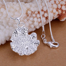 silver-plated necklaces & pendants Roses Flower collares populares ruby jewelry ELY